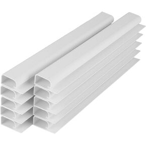 J Channel Cable Management - 10-Pack 16-Inch Wire Organizers for Cords - Cord Hider Kit for Desk, Office, and Kitchen Use by Simple Cord (White)