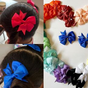 40 Pairs Mini Hair Bows in 20 Assorted Colors with Alligator Clips, 3" Grossgrain Ribbon Hair Bows for Girls, Hair Accessories for Girls, Babies, Infants, Toddlers, and Kids