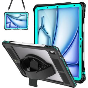for iPad Air 11 Inch Case 2024, Waterproof Case for iPad Air 11 Inch M2 (6th Generation), Full Body Protection Case for iPad Air 5th/4th Gen (2022/2020) with Pencil Holder