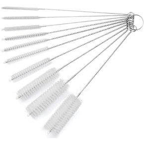 Straw Cleaner Brush Sets, 10 inch Long Tube and Bottle Cleaning Brushes, 10 PCS Professional Flexible Brushes for Cleaning Pipes, Keyboards, Glass and Narrow Neck Bottles Cups in Kuwait