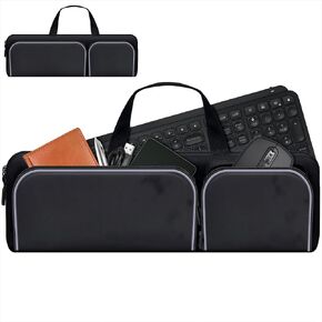 Protective Travel Case for Logitech MX Keys S/MX Keys/MX Keys Mini，for Apple Magic Keyboard. Keyboards Carrying Storage Holder with Pocket for Logitech Mouse and USB Receiver (Box Only)