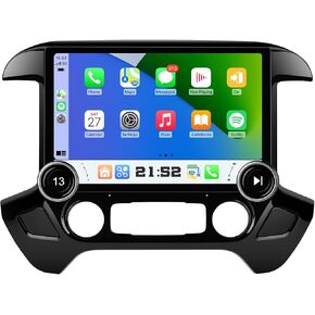 13.1 Inch Android Car Stereo for Chevrolet Silverado GMC Sierra 2014-2018,Wireless Apple CarPlay Auto 5G WiFi Bluetooth GPS Upgrade Radio 4+64GB Dual Knobs