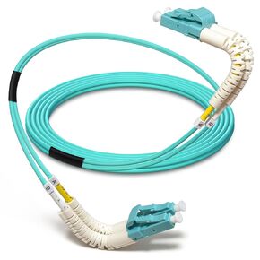 5-Pack Tighter Bend Radius Multimode Duplex OM3 Fiber Cable 15 Feet / 5m (40Gb 10Gb, LC to LC, 50/125 Fiber Optic Cable, Fiber Patch Cable)