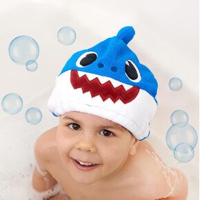 قبعة منشفة لتجفيف شعر الأطفال من جينسي بيبي شارك، باللون الأزرق in Kuwait