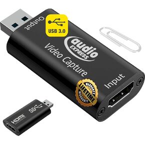 AXHDCAP3 USB 3.0 4K HDMI Capture Card: SuperSpeed USB 3.0, 1080P HD at 60fps - Perfect for Capturing HDMI to USB 3.0 Video - Ideal for Gaming, Streaming, Teaching, and Video Conferencing