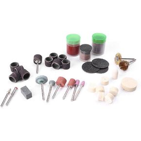 105 Pieces Rotary Tool Accessories Kit, 1/8"(3.2mm) Shanks Cutting, Grinding, Sanding, Sharpening, Carving and Polishing Tools