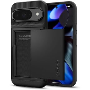 Spigen Slim Amor CS Designed for Pixel 9 case/Pixel 9 Pro case (2024) [Military-Grade Protection] - Black