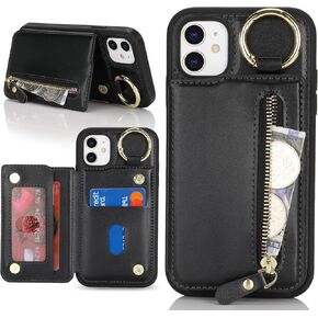Ｈａｖａｙａ for iPhone 15 case with Card Holder iPhone 15 Phone case Wallet with Key Ring Stand Leather Wallets for Men and Women with Zipper-White Leopard Print