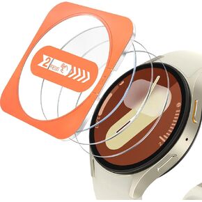 YMHML 3 Pack for Samsung Galaxy Watch 7 44mm Screen Protector with Auto-alignment Easy Installation Kit Frame, Tempered Glass Waterproof HD Clear Film for Galaxy Watch 7 Accessories