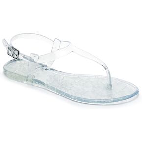 Womens Sandals Jelly Shoes Thong Flip Flops Flat for Ladies Black Slides Size 11 T-Strap Jellies Slippers with Adjustable Strap Buckle Summer Beach Dressy in Saudi Arabia