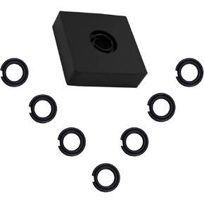 (7 Sets) 3/8" Impact Retaining Ring Clip Friction Ring Hog Ring with O-Ring for Milwaukee Electric Pneumatic Type Impact Wrench, Includes Install Tool