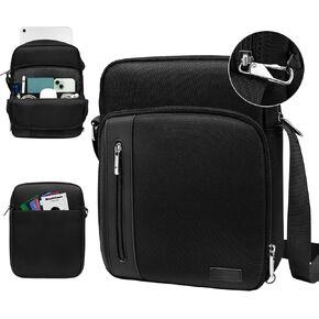 TiMOVO 11 Inch Tablet Sleeve iPad Bag, Anti-Theft Tablet Bag with Shoulder Strap Fits iPad 10th Gen 10.9, iPad 10.2 9th/8th/7th, iPad Pro 11", iPad Air 5/4th, Galaxy Tab S9/A9+, Surface Go 10.5, Black
