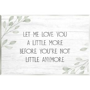 Stupell Industries Let Me Love You Sweet Nursery Botanical Phrase Wood Wall Art, Design By Daphne Polselli