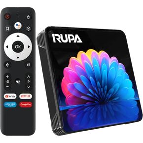 RUPA Android TV Box (2nd Gen) 13.0 TV Box 4GB RAM 32GB ROM WithNew Software, Smart Android TV Box with Voice Remote Control, Support 2.4G/5.0G WiFi 6 4K Utral HD with Bluetooth 5.0