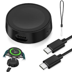 Watch Charger for Galaxy 3 4 5 Pro 6 Classic, Split and Detachable, with USB C to USB C Cable 3.3ft, Compatible with Galaxy Smart Watch 3 4 5 Pro 6 Classic Active1 2, Black