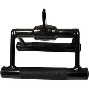 LAT Pull Down Bar,Rotating Press Down Bar,Tricep Rope,Strength Training Double D Row Handle Cable Attachment for Weight Workout,Cable Machine Accessories With Rubber Grips(Rubber Rotate)