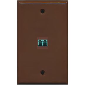 RiteAV - 1 Port LC Fiber 10GB Duplex Wall Plate - White - Bracket Included in Saudi Arabia