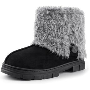 RockDove Women’s Drape Faux Fur Hardsole Bootie