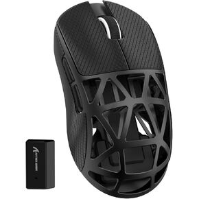 ZIYOU LANG x Attack Shark R2 Wireless Gaming Mouse, Ultra Lightweight Magnesium Alloy, PAW3950 42000 DPI Optical Sensor, 8KHz Polling Rate, BT/2.4G/Wired Programmable Mice with Grips Sticker (Black)