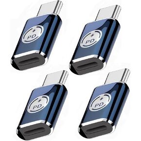 4 Pack Lightning to USB C Adapter for iPhone 16/15 Pro/15 Pro Max/15 Plus,[MFi Certified] Support Fast Charging & Data Transfer,Type C Charger Connector Cable Charger Adapter,Not for Audio/OTG