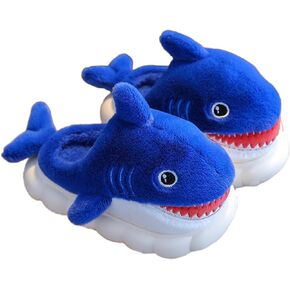 Animal slippers for Women Men Cute Shark Slippers Cozy adult home fuzzy cotton slippers