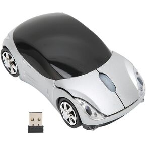 2.4GHz Car Mouse, 3D Sport Car Shape Ergonomic Optical Mice with USB Receiver, 1600 DPI Computer Mouse for PC Laptop Computer