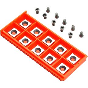 11mm with 2'' Radius Carbide Inserts Cutters(11x11x2.0mm-R50 with Screws) Replacement for Woodworking Fits Woodturning lathe Tools.