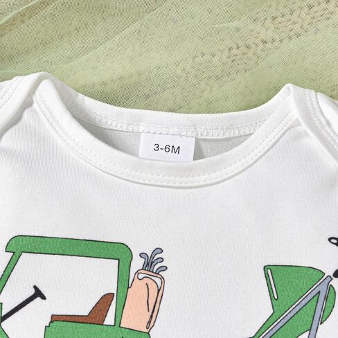 Newborn Baby Boy Girl Golf Outfit Long Sleeve Letter Golf Cart Romper Golf Pants Baby Golf Hat Set 3Pcs Fall Clothes in Saudi Arabia