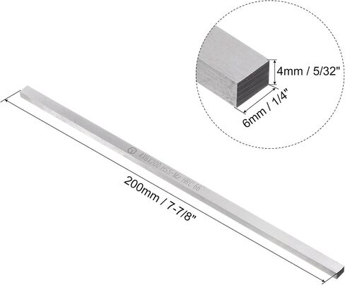 uxcell Square Lathe Tool Bit Blank 3mm x 16mm x 200mm (1/8" x 5/8" x 7-7/8") M2 HSS (High Speed Steel) Lathe Turning Tool Milling Blanks Rectangular Fly Cutter Mill Blank in Saudi Arabia