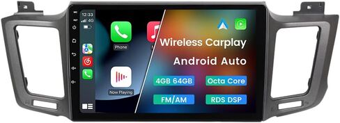 ستيريو راديو السيارة لتويوتا RAV4 2013-2018، Biorunn Android 12 10.1 بوصة ثماني النواة للسيارة GPS Navi Wireless Car-Play Android Auto Head Unit IPS Touch Screen BT FM AM RDS DSP، 4GB RAM 64GB ROM in Kuwait