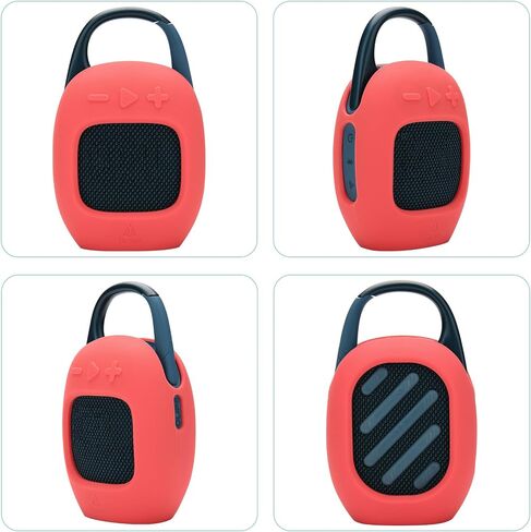 TXEsign Silicone Case Compatible with JBL Clip 5- Portable Bluetooth Speaker Stand Up Protective Carrying Case Cover for JBL Clip 5 (Black) in Kuwait