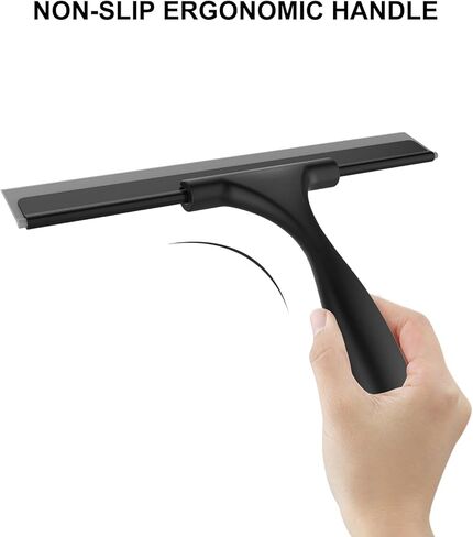 ممسحة دش سيت سيل للأبواب الزجاجية، ممسحة من الفولاذ المقاوم للصدأ للباب الزجاجي للاستحمام، ممسحة نافذة لجميع الأغراض لجدران الدش البلاط، المغسلة، المرآة، الحمام، تنظيف نافذة السيارة 10 بوصات in Kuwait