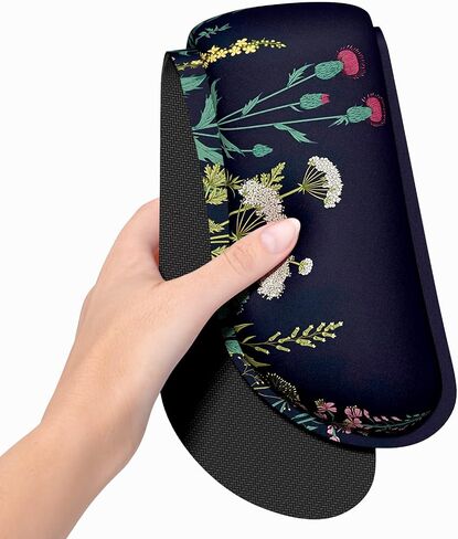Dapesuom Enlarge Keyboard Wrist Rest, Memory Foam Wrist Cushion for Desk Mat Support, Cute Pain Relief Keyboard Mouse Pad Rests Set with Non-Slip Base for Gaming Laptop Office Computer, Elegant Flower in Kuwait