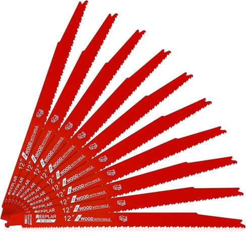 25 Pack 6 Inch 6/12 Tpi Reciprocating Saw Blades for Nail-Embedded Wood… | Bi-Metal Demolition Reciprocating Saw Blade for Faster Cutting Stud and Nail,Tree Trimming,PVC,Garden Pruning,Pallets etc in Saudi Arabia
