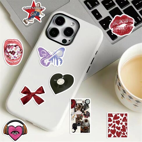 50Pcs Aesthetic Downtown Girls Stickers Pack Cool Trendy Y2K Stickers for Water Bottle Funny Waterproof Stickers for Teens Adults Vinyl Stickers for Laptop Skateboard Party Supplies(Downtown) in Saudi Arabia