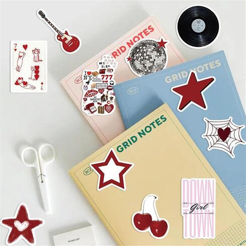 50Pcs Aesthetic Downtown Girls Stickers Pack Cool Trendy Y2K Stickers for Water Bottle Funny Waterproof Stickers for Teens Adults Vinyl Stickers for Laptop Skateboard Party Supplies(Downtown) in Saudi Arabia