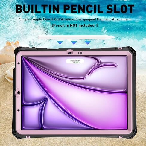 for iPad Air 11 Inch Case 2024, Waterproof Case for iPad Air 11 Inch M2 (6th Generation), Full Body Protection Case for iPad Air 5th/4th Gen (2022/2020) with Pencil Holder in Kuwait