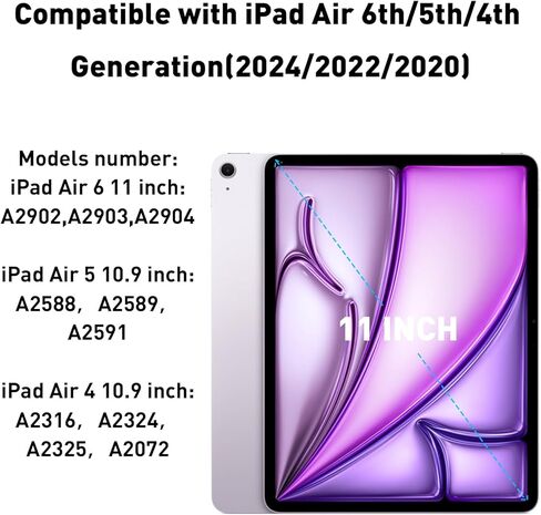 for iPad Air 11 Inch Case 2024, Waterproof Case for iPad Air 11 Inch M2 (6th Generation), Full Body Protection Case for iPad Air 5th/4th Gen (2022/2020) with Pencil Holder in Kuwait