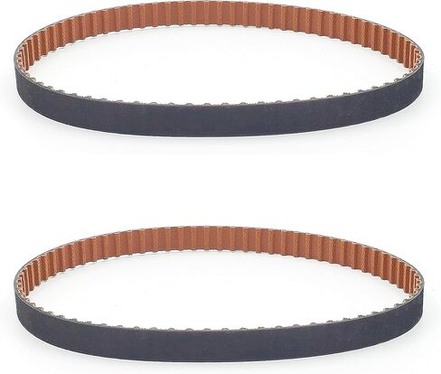 2-حزمة 148XL 037 أحزمة التوقيت، بني، تصميم مطور مانع للانزلاق، عرض الحزام 0.37 بوصة/9.4 مم، مناسب لآلات الختم، وآلات الخياطة، وآلات التعبئة والتغليف، وأجهزة الصنفرة، والمزيد in Kuwait