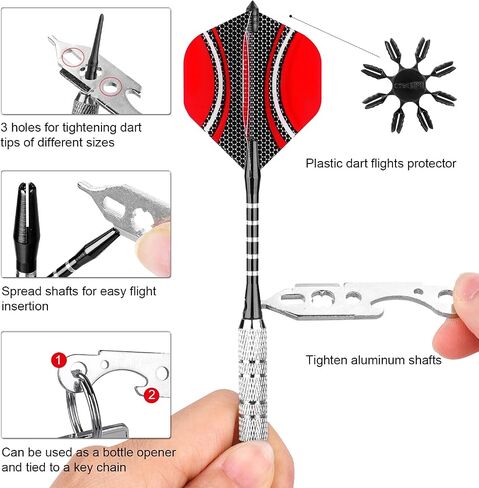 CyeeLife 18 Gram Soft tip Darts with 2Designs,4 Colors Aluminium shafts with Rubber Rings,100 Extra Tips and Dart Tool in Saudi Arabia