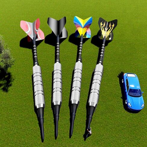 CyeeLife 18 Gram Soft tip Darts with 2Designs,4 Colors Aluminium shafts with Rubber Rings,100 Extra Tips and Dart Tool in Saudi Arabia