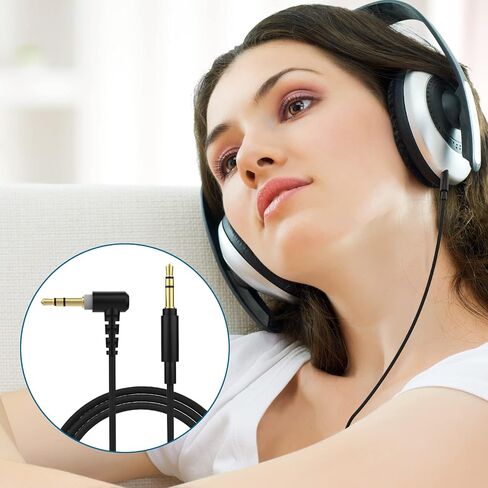 كابل صوت 3.5 ملم سلك Aux WH-1000XM5 كابل سماعة رأس بديل مع ميكروفون مدمج لسوني WH-1000xm5 WH-1000xm4 WH-1000xm3 WH-1000xm2 MDR-XB950N1 MDR-ZX770BN WH-xb910n WH-CH700N سماعات 4FT in Kuwait