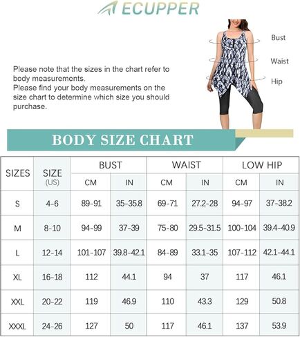 ECUPPER Women Plus Size Tankini Swimsuits Two Piece Swim Dress Modest Skirt Bathing Suit Adjustable Straps Swim Top with Shorts Green 2XL in Kuwait