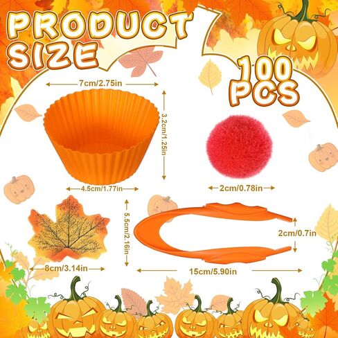Hotop 312 Pieces Fine Motor Toys Counting Sorting Fall Thanksgiving Decorations 100 Pcs Assorted Pompoms 200 Pcs Artificial Maple Leaves 2 Pcs Tweezers 10 Pcs Cups for Autumn Thanksgiving Decoration in Saudi Arabia