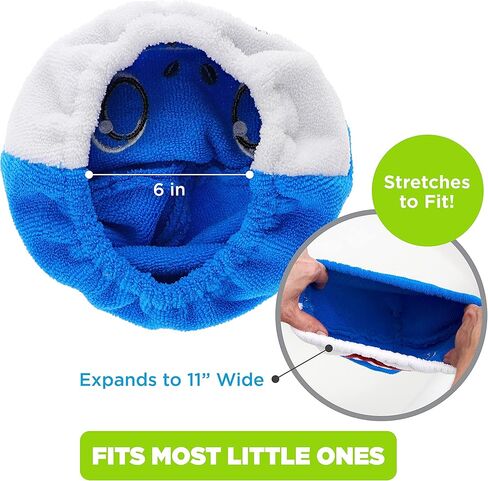 قبعة منشفة لتجفيف شعر الأطفال من جينسي بيبي شارك، باللون الأزرق in Kuwait