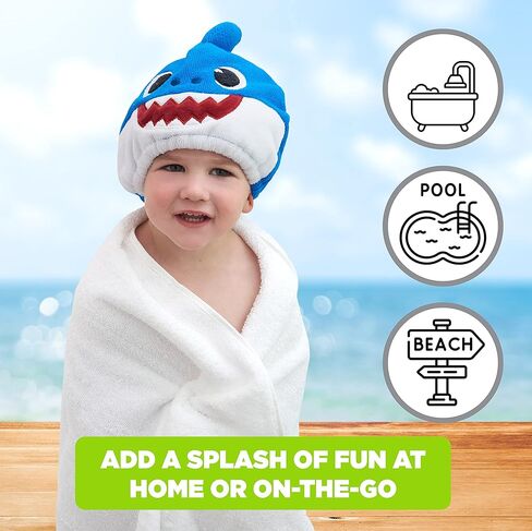قبعة منشفة لتجفيف شعر الأطفال من جينسي بيبي شارك، باللون الأزرق in Kuwait