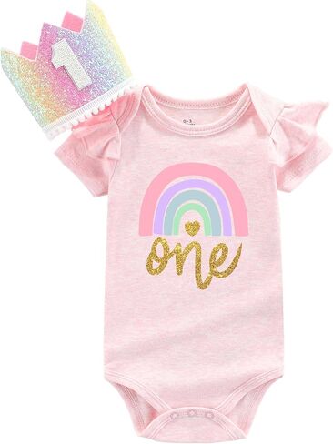 One Outfit Baby Girl First Birthday Sweet One Year Old Birthday Baby Clothes Girl in Kuwait