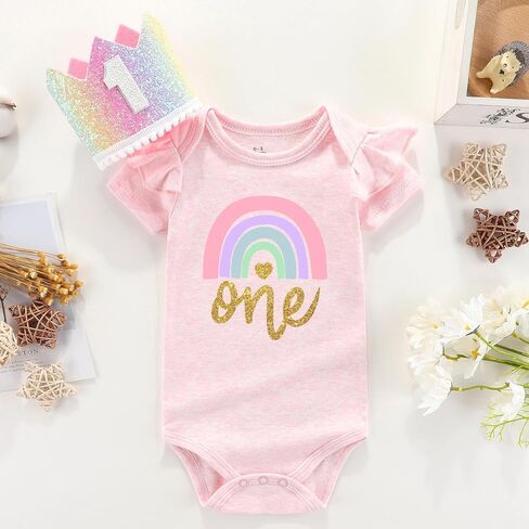One Outfit Baby Girl First Birthday Sweet One Year Old Birthday Baby Clothes Girl in Kuwait