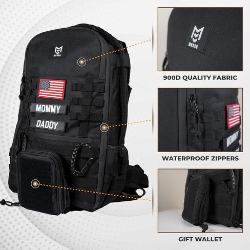 Mossa Diaper Bag Backpack,Waterproof Men's Backpack,Tactical Military Style,tactical Diaper Changing Mat,with tactical accessory bag in Saudi Arabia