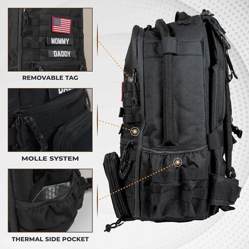 Mossa Diaper Bag Backpack,Waterproof Men's Backpack,Tactical Military Style,tactical Diaper Changing Mat,with tactical accessory bag in Saudi Arabia